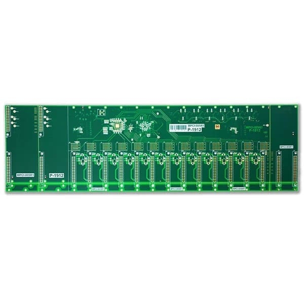1.9mm 12 Layer Rigid PCB Board High Tg S1000-2 ENIG 2u" Green White