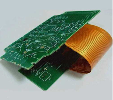 Good price 6 Layer Rigid Flex PCB FR4 And PI Materail 4mil Line Width Black And Yellow Coverlay ENIG online